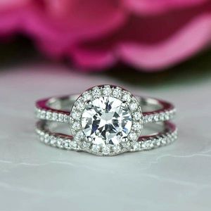 🆕1.5ctw Classic Round Halo Set